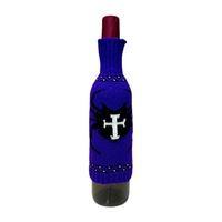 Protège-bouteille de vin tricoté pour Halloween, pull tricoté pour bouteille de vin, couvercle de bouteille de vin rouge