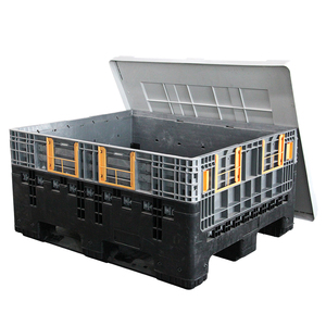 批发可折叠仓储托盘集装箱物流运输仓储带盖塑料托盘箱 - Product Image 1
