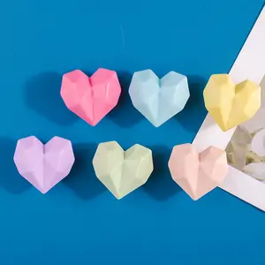 Diamond shaped heart creative refrigerator magnet couples wedding decoration cartoon 3D heart resin refrigerator magnet