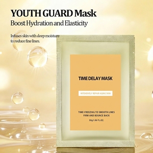 Masque à la vitamine <span class=keywords><strong>C</strong></span> en gros, haute teneur en vitamine <span class=keywords><strong>C</strong></span> active avec sérum à l'acide hyaluronique, masque facial hydratant raffermissant et éclaircissant - Product Image 1