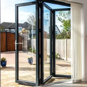 Alufront Australian Standard pour la maison en aluminium portes pliantes avec porte pliante de sécurité