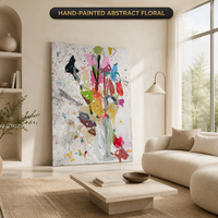 Peinture à l'huile abstraite expressionniste moderne sur toile texturée, grande taille, sans cadre, vente en gros de tableaux et d'art mural pour salon