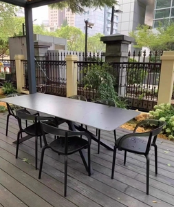 <span class=keywords><strong>Mesa</strong></span> de Comedor Rectangular Tradicional Ecológica de Hierro para 6 Personas, Muebles para Comedor - Product Image 2