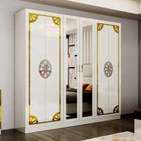 Ensemble Complet de Meubles de Chambre en Bois MDF, Lit Double King Size, Cadre en Bois Moderne, Luxe, pour la Maison