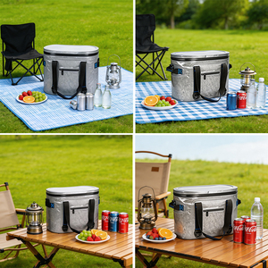 Sac isotherme souple de 20 L, étanche, portable, glacière imperméable pour <span class=keywords><strong>le</strong></span> <span class=keywords><strong>camping</strong></span>, la pêche, <span class=keywords><strong>le</strong></span> pique-nique, la plage, les voyages, <span class=keywords><strong>le</strong></span> stockage d'aliments et de boissons - Product Image 3