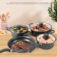 Ensemble de casseroles et poêles en fonte antiadhésives pour la cuisine, ustensiles de cuisine pour hôtel et restaurant, ensemble de casseroles en fonte