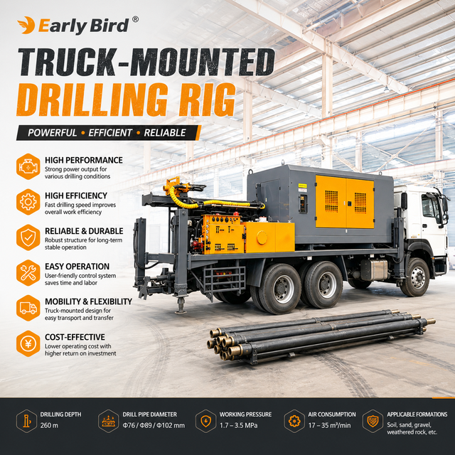 Heavy Duty Water Borehole Drilling Machine 300m Water Well Drilling Rig Underground Water Manufacturer Direct Fast Delivery