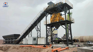 โรงงานผสมคอนกรีตสำเร็จรูปประสิทธิภาพสูง ควบคุมด้วย PLC ได้รับการรับรองมาตรฐาน CE ไม่ต้องใช้ฐานราก - Product Image 2