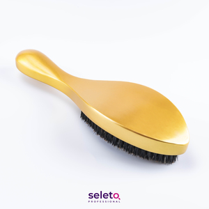Brosse à cheveux pour barbier, accessoire, peigne <span class=keywords><strong>AFRO</strong></span>, manche en bois, poils de sanglier naturel, doux, coiffure, barbier - Product Image 2