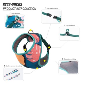 Harnais de pêche de styliste, avec impression, Style d'été, pour animaux de compagnie, maille personnalisée, doublure pour chien - Product Image 2