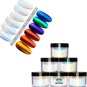 Poudre polarisante professionnelle transparente Aurora Pearl Chrome <span class=keywords><strong>pour</strong></span> gel UV Nail Art - Product Image 2