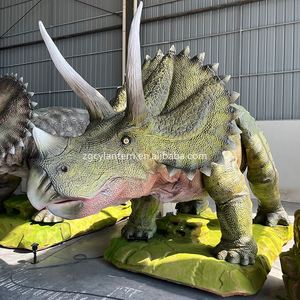 Triceratops animatronique en métal réaliste - Tête mobile, son de rugissement, queue oscillante |   Utilisation en intérieur de qualité commerciale pour centre commercial - Product Image 5