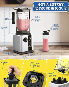 Nuevo Estilo en Oferta: Set de Licuadora 3 en 1 Multifunción de Acero Inoxidable para Frutas, Verduras, Carne y Frutos Secos, Máquina Trituradora de Gran Potencia - Product Image 3