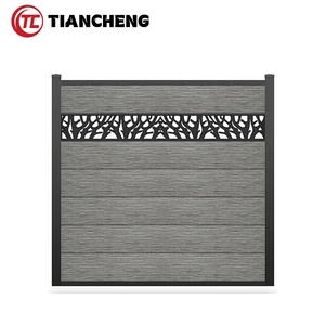 Clôture de jardin en WPC durable TIANCHENG, clôture de jardin pour l'intimité, clôture en WPC, noir <span class=keywords><strong>anthracite</strong></span> - Product Image 1