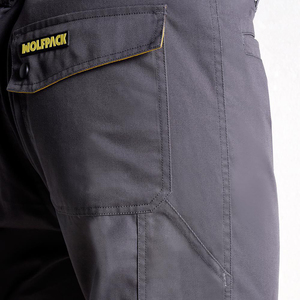 Pantaloni da lavoro grigio/giallo, corti, taglia 38/40 S - Product Image 3