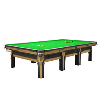 Table de billard professionnelle BaiYu-S07 pour la maison, 12 pieds, pieds en bois massif, plateau en ardoise, poches en cuir de vachette, garantie de 3 ans, personnalisable