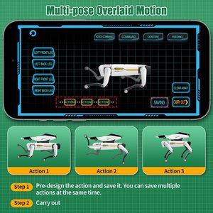 Cane <span class=keywords><strong>Robot</strong></span> Interattivo Dingdongwu, Giocattolo STEM con Controllo Vocale e Programmazione APP, Oltre 30 <span class=keywords><strong>Azioni</strong></span>, Design in Metallo Resistente, per Bambini dai 6 Anni in su - Product Image 3