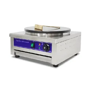 Stainless Steel Electric Automatic Non-stick Coated Flat Plate Crepe Griddle Maker Pancake Making Machine