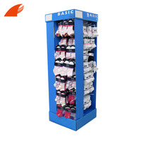 Heißer Verkauf FSDU Karton Display Steht Für Socken/Boden Kleidung Display-Racks