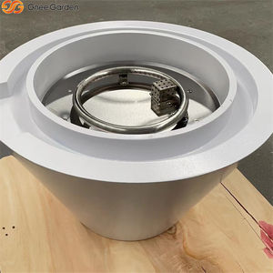 Calentador de Agua para Piscina de Acero Corten Blanco con Cascada y Palo para Leña, Adorno Ecológico para Jardín Exterior para Piscinas - Product Image 3