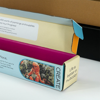 Boîte d'emballage personnalisée pour peinture par numéros, longue boîte en carton pour kit d'art sur toile DIY, fournitures de peinture, coffret cadeau