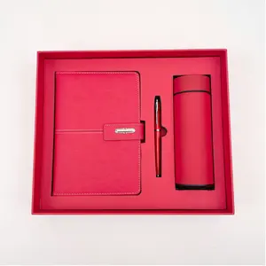 Рекламные роскошные подарочные товары для ноутбука, деловой подарок, термос, чашка, настраиваемый подарочный набор для ноутбука с ручкой и бутылкой
