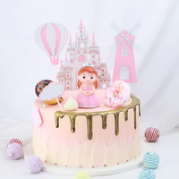 Fabrik-Großhandel Schloss-Papier Prinz Prinzessin Heim-Party Kuchen-Dekoration Zubehör Werkzeuge Kinder Happy Birthday Tortendekoration