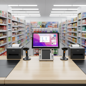 Terminal de point de vente à écran plat de qualité supérieure pour café et <span class=keywords><strong>magasin</strong></span>, machine de facturation à double écran de 15,6 pouces, fourni par l'usine - Product Image 2