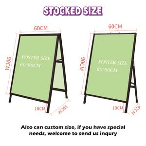Frame Poster Stand Adjustable Display Frame Sign Outdoor Sidewalk Advertising Portable KT Board Custom Frame 60x90cm Wheels - Product Image 4