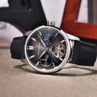 Montre mécanique automatique Pagani Design PD-YS021 en cuir PU, chronographe lumineux, étanche, phase de lune, montre mécanique pour homme