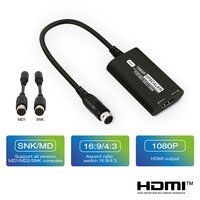 Bitfunx RGBS To1080P HDkompatibel dengan Adaptor Scaler HD untuk Konsol Game Retro SE-GA Mega Drive Genesis 1/2 SNK NEO GEO
