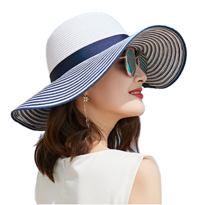 Plain Design Bowknot <b>Band</b> Floppy Wide Brim Paper <b>Hat</b> Image Style Travel Outdoor Beach Women - Product Image 1