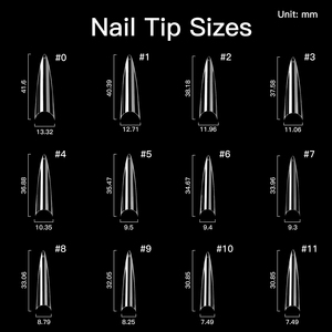504 pièces de <span class=keywords><strong>faux</strong></span> <span class=keywords><strong>ongles</strong></span> en acrylique, vente en gros personnalisée, demi-couverture, french, XL, stiletto, non-curve, 12 tailles - Product Image 6