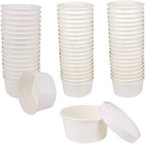 Bicchieri <span class=keywords><strong>di</strong></span> carta gelato con coperchi perfetti <span class=keywords><strong>per</strong></span> dolci e snack - Product Image 4