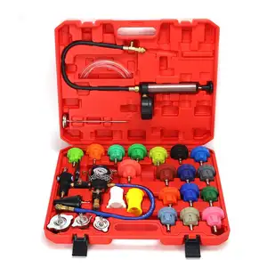 Kit Tester di perdite di pressione del radiatore da 28 pezzi set di manometri per tester del sistema di raffreddamento