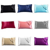 Taie d'oreiller en Satin de soie 100% naturel, taie d'oreiller de luxe douce
