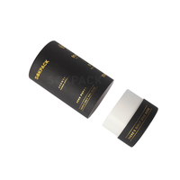 Boîte Cadeau Personnalisée en Papier Kraft Noir avec Couvercle Séparé en Papier, Tube Cylindrique Rond pour Emballage de Parfum, Bougie, Aromathérapie