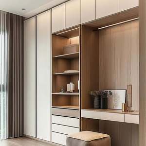 Usine personnalisée blanche avec coiffeuse combinaison appartement hôtel résidentiel placard entier armoire maison meubles design - Product Image 1