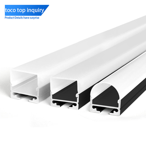 Toco-<span class=keywords><strong>Perfil</strong></span> de luz <span class=keywords><strong>Led</strong></span> de aluminio para iluminación de Exteriores, <span class=keywords><strong>perfil</strong></span> de aluminio empotrado de 7mm, 1m, 2m y 3m - Product Image 5