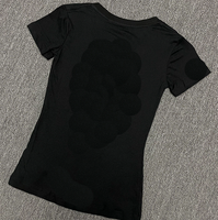 T-shirt à manches courtes et col en v pour femmes adultes, léger et respirant, imprimé fer à cheval, haut décontracté d'été
