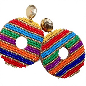 Nouvelles Boucles d'Oreilles Pendante Pastèque Mignonnes à Perles, Design Élégant, Bijoux Tendance pour Femme, Motif Fruité, Idéales pour Fête et Mariage - Product Image 3