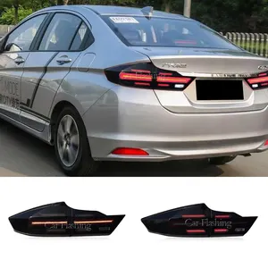 For Honda City 2015 2016 2017 2018 2019 LED Auot Taillight Upgrade Rear Light Start Up Animation Dynamic Turn Signal