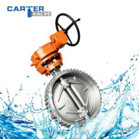 Válvula de Mariposa de Acero al Carbono de Alta Presión WCB, Neumática, Solenoide, Doble Excéntrica, para Agua y Químicos a Alta Temperatura, PN100 DIN