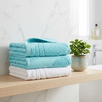 Customer Made Logo 100% Cotton Eco-Friendly Embossed Jacquard Bath Towels Ultra Soft Highly Absorbent Luxury All-Season