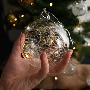 Adornos de Bolas de Cristal para Árbol de Navidad, Bolas Colgantes Grandes de Cristal Transparente con Diseño de Copos de Nieve para Decoración Navideña del Hogar - Product Image 3