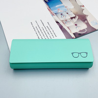Boîte à lunettes de lecture rectangulaire portable anti-pression en cuir PU rigide avec fermeture magnétique, personnalisable avec logo, vente en gros