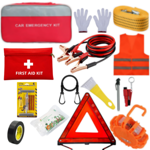 Kit di Emergenza Stradale con Segnali Luminosi e Kit di Pronto Soccorso per Auto - Product Image 1