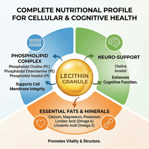 Granuli di Lecitina, Integratore Nutrizionale Quotidiano di Colina e Inositolo per Adulti, <span class=keywords><strong>Senza</strong></span> <span class=keywords><strong>Glutine</strong></span>, Vegetariano, Naturale per la Memoria - Product Image 2