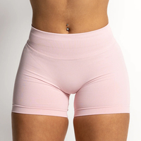 Shorts de sport pour femme sans couture, taille haute, avec effet froncé sculptant, pour l'entraînement, le fitness, la gym et le yoga