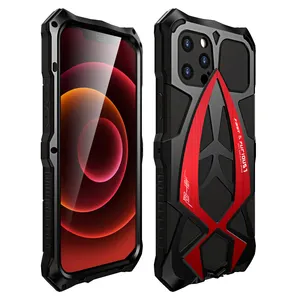 LUPHIE Rosdster Metal Bumper Case for iPhone 12 Pro Max Luxury Drop Tested Shockproof Rugged Case for iPhone12 11 XS Max XR 7 8